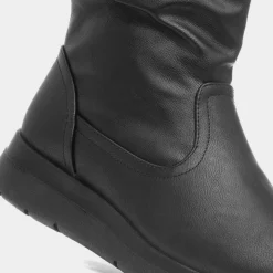 Softlites Jane Womens Black Faux Fur Lined Boot