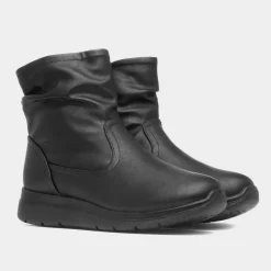 Softlites Jane Womens Black Faux Fur Lined Boot