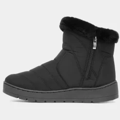 Softlites Jas Womens Black Faux Fur Boot