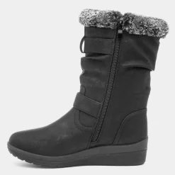 Softlites Jo Womens Faux Fur Boot in Black
