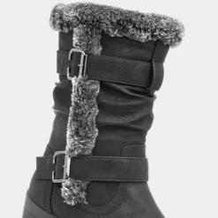 Softlites Jo Womens Faux Fur Boot in Black