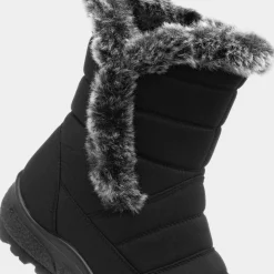 Softlites Joy Womens Black Faux Fur Boot