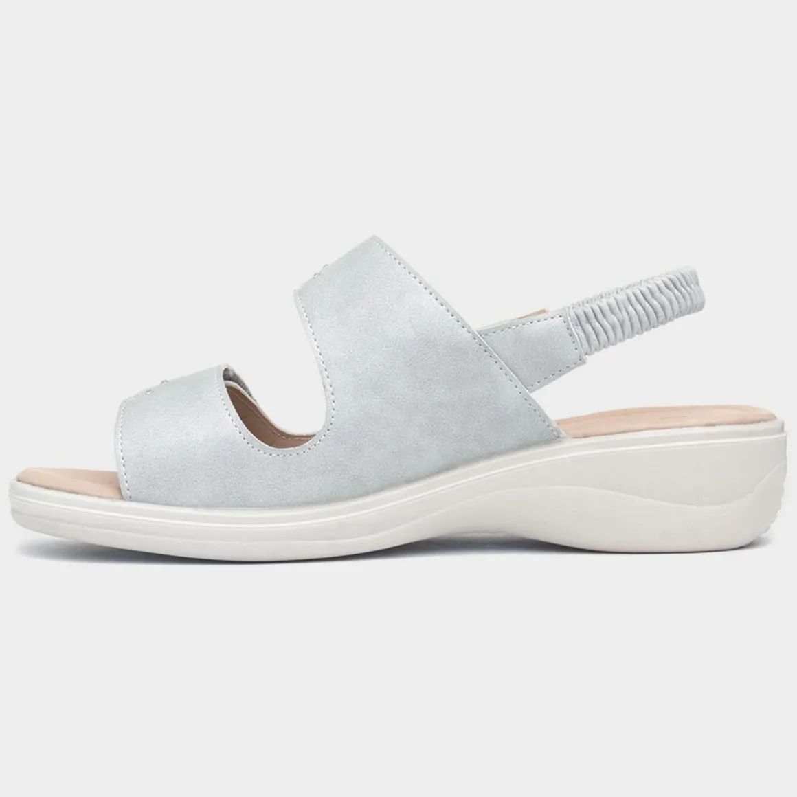 Softlites Selma Womens Grey Easy Fasten Sandal