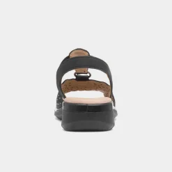 Softlites Serenity Womens Black Diamante Sandal
