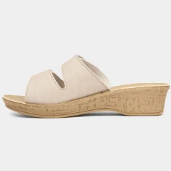 Softlites Sheila Womens Beige Mule Sandal
