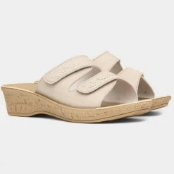 Softlites Sheila Womens Beige Mule Sandal