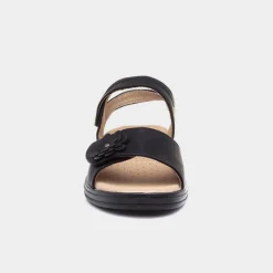 Softlites Shelby Womens Black Easy Fasten Sandal