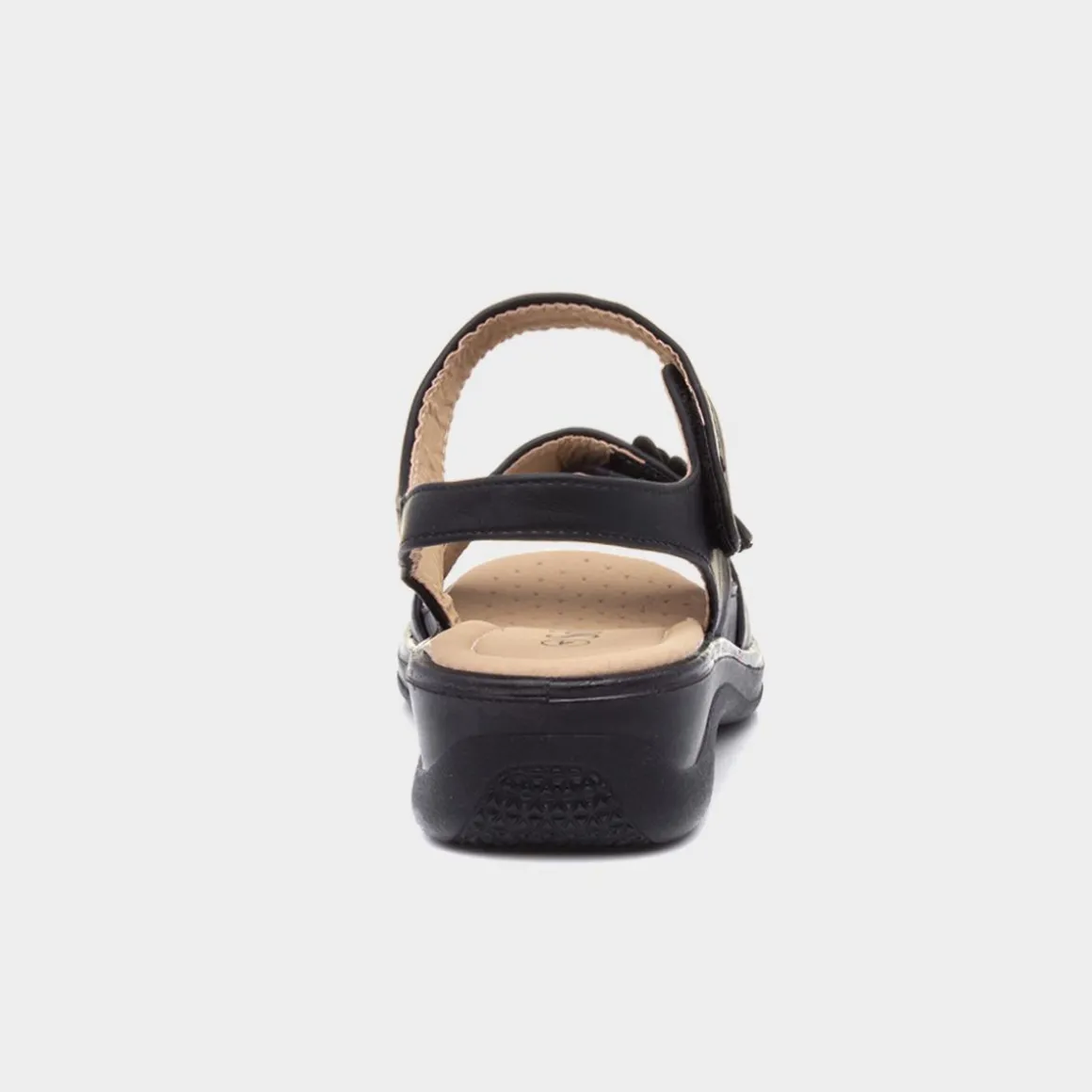 Softlites Shelby Womens Black Easy Fasten Sandal