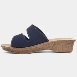 Softlites Shelia Womens Navy Mule Sandal