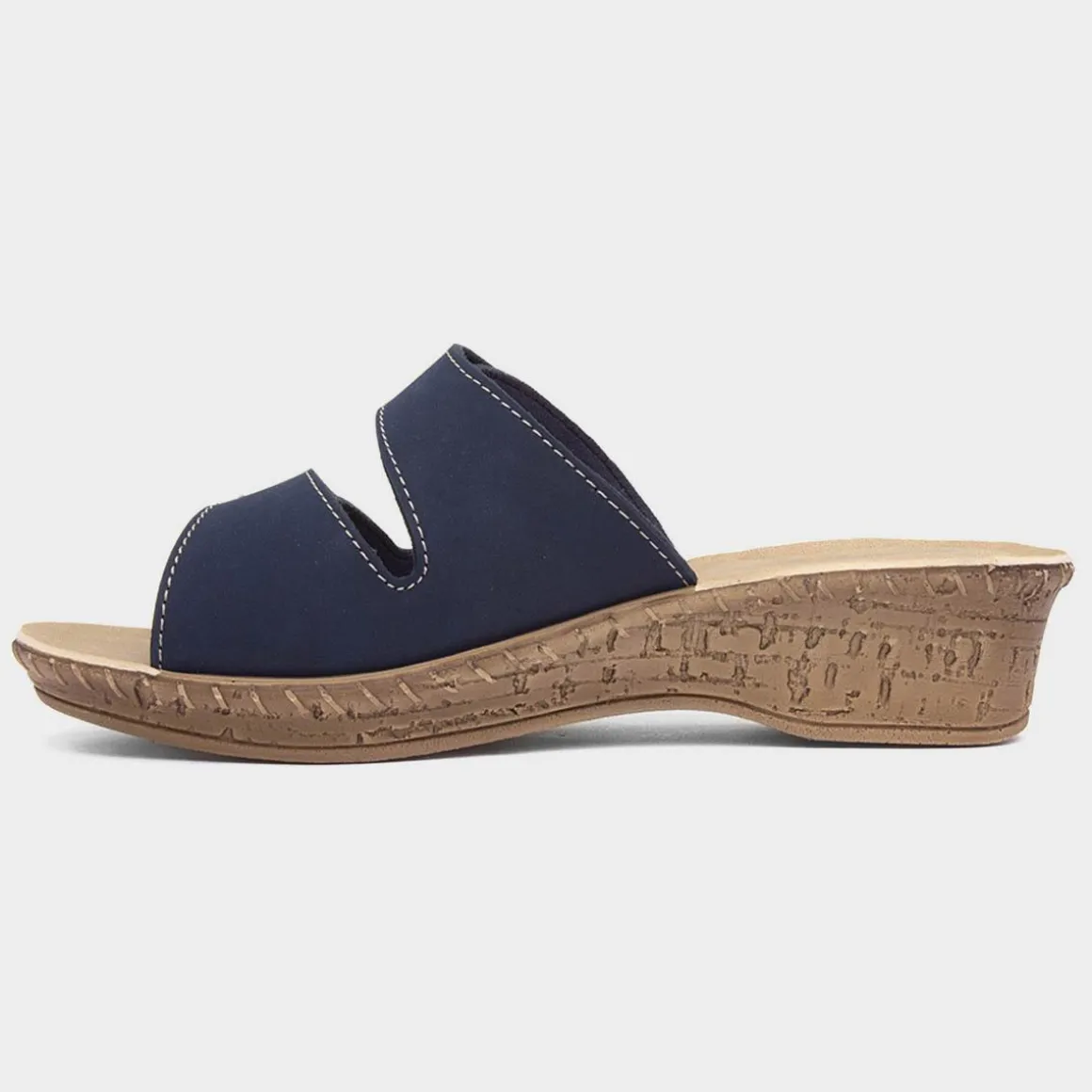 Softlites Shelia Womens Navy Mule Sandal