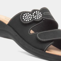 Softlites Shirley Womens Black Mule Sandal