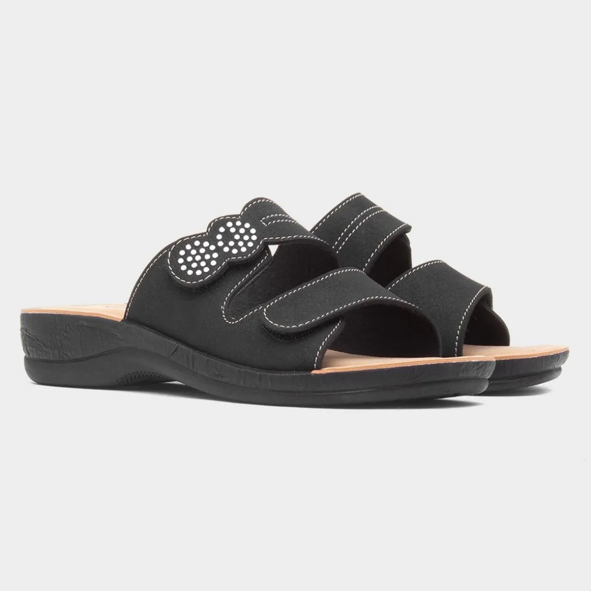 Softlites Shirley Womens Black Mule Sandal
