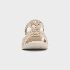 Softlites Sienna Womens Beige Flower Sandal