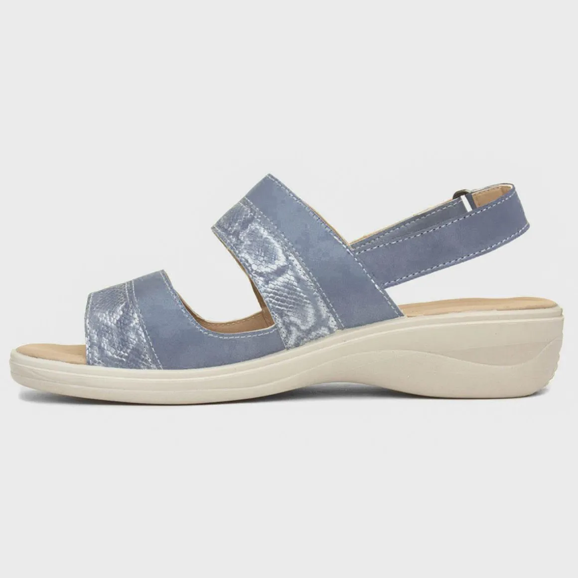 Softlites Stevie Womens Blue Easy Fasten Sandal