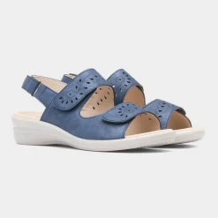 Softlites Susan Womens Blue Easy Fasten Sandal