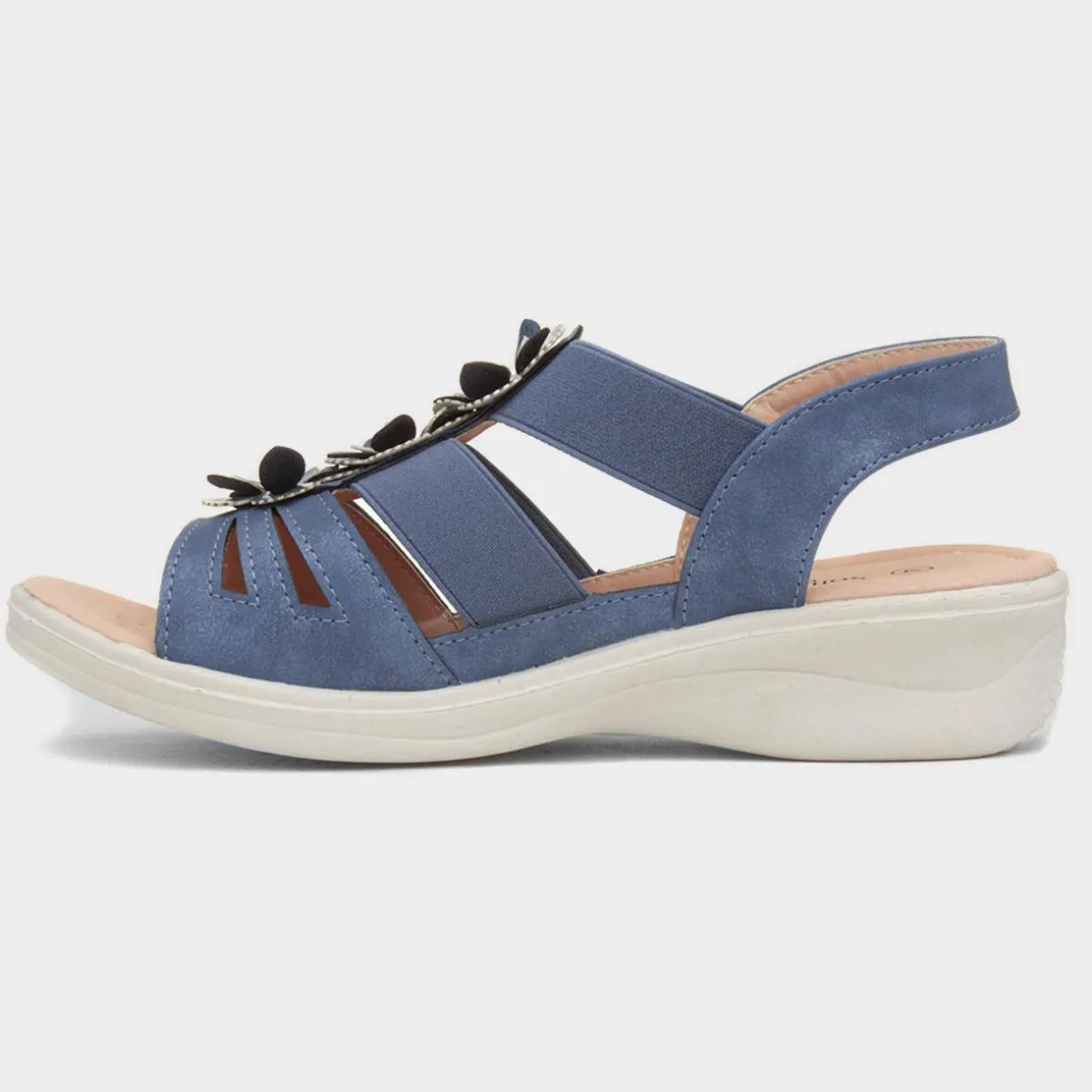 Softlites Sylvia Womens Blue Strappy Sandal