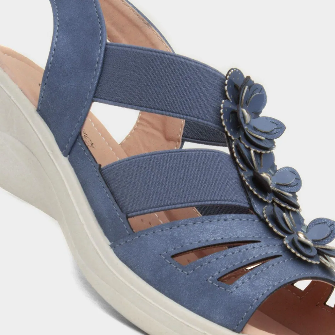 Softlites Sylvia Womens Blue Strappy Sandal