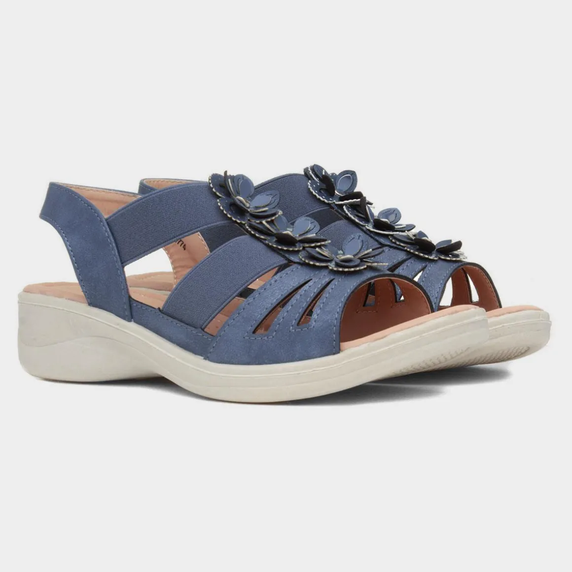 Softlites Sylvia Womens Blue Strappy Sandal