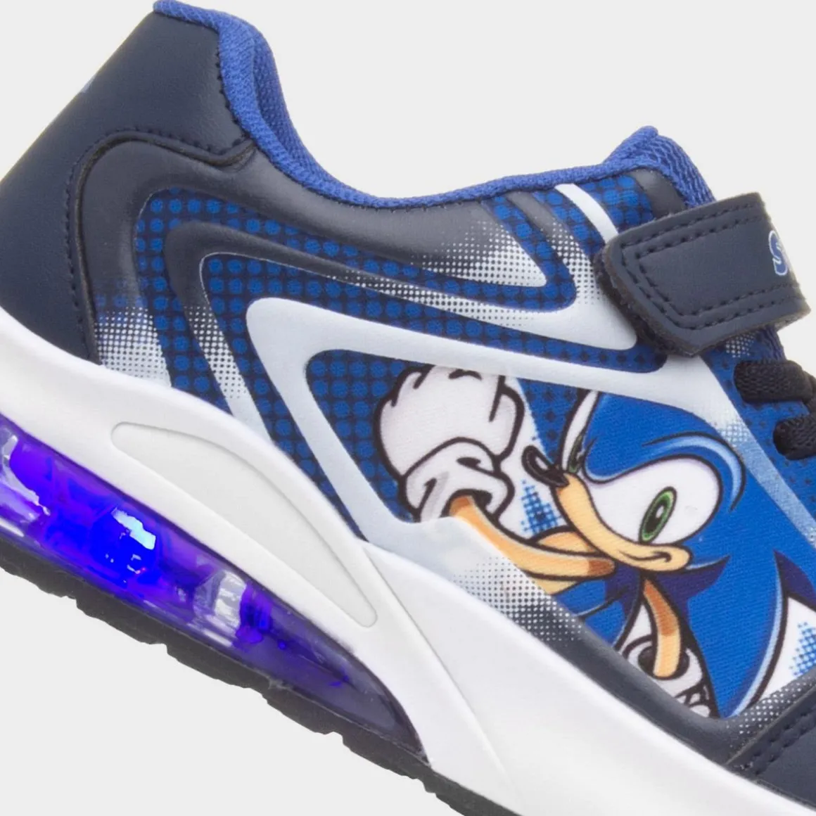 Sonic The Hedgehog Kids Blue Light Up Trainer