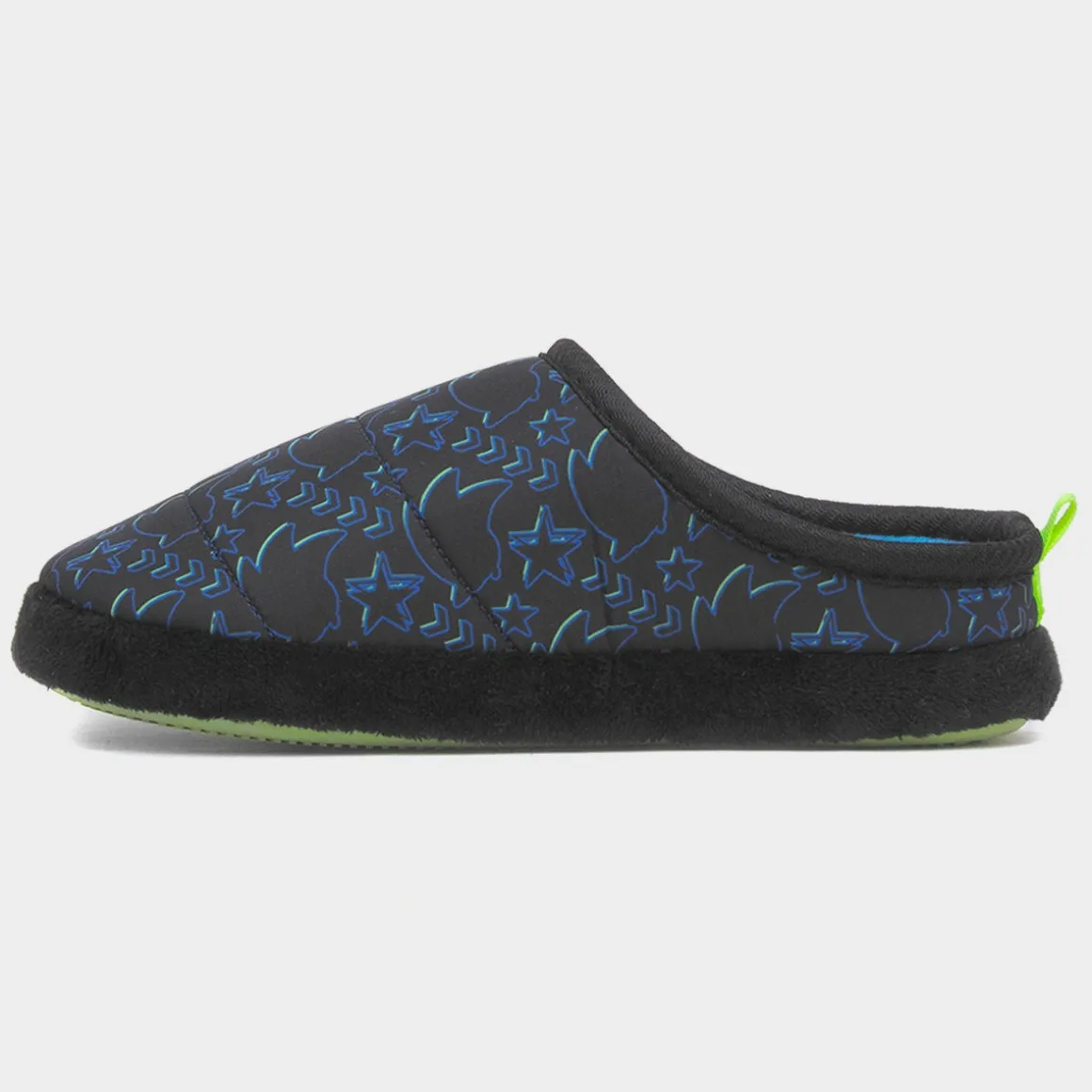 Sonic The Hedgehog Kids Black Mule Slipper