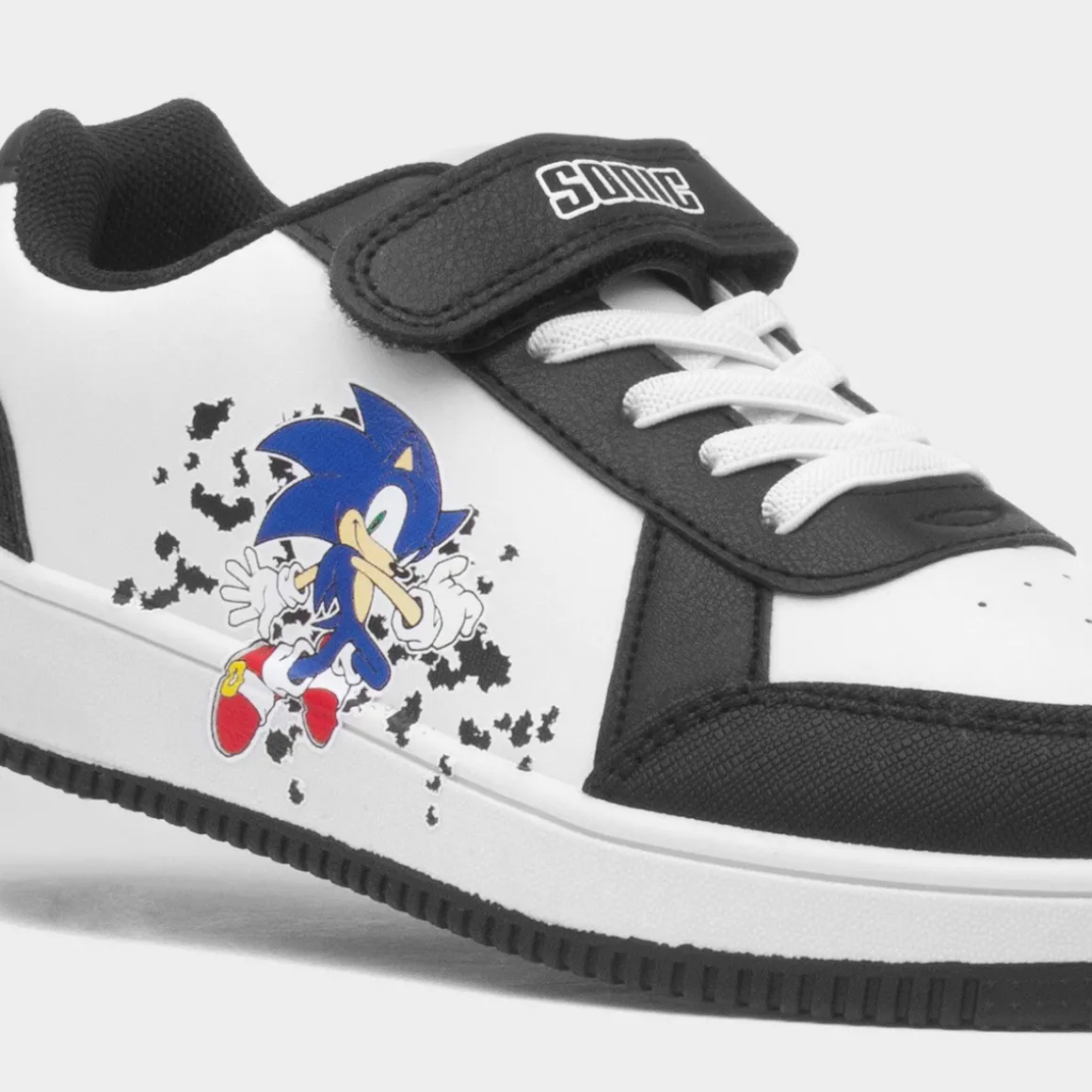Sonic The Hedgehog Kids White Easy Fasten Trainer