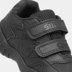 Sonic The Hedgehog Riden Kids Black School Shoe