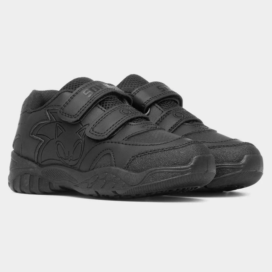 Sonic The Hedgehog Riden Kids Black School Shoe