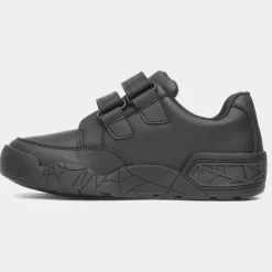 Spider-Man Boys Black School Shoe