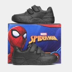 Spider-Man Boys Black School Shoe