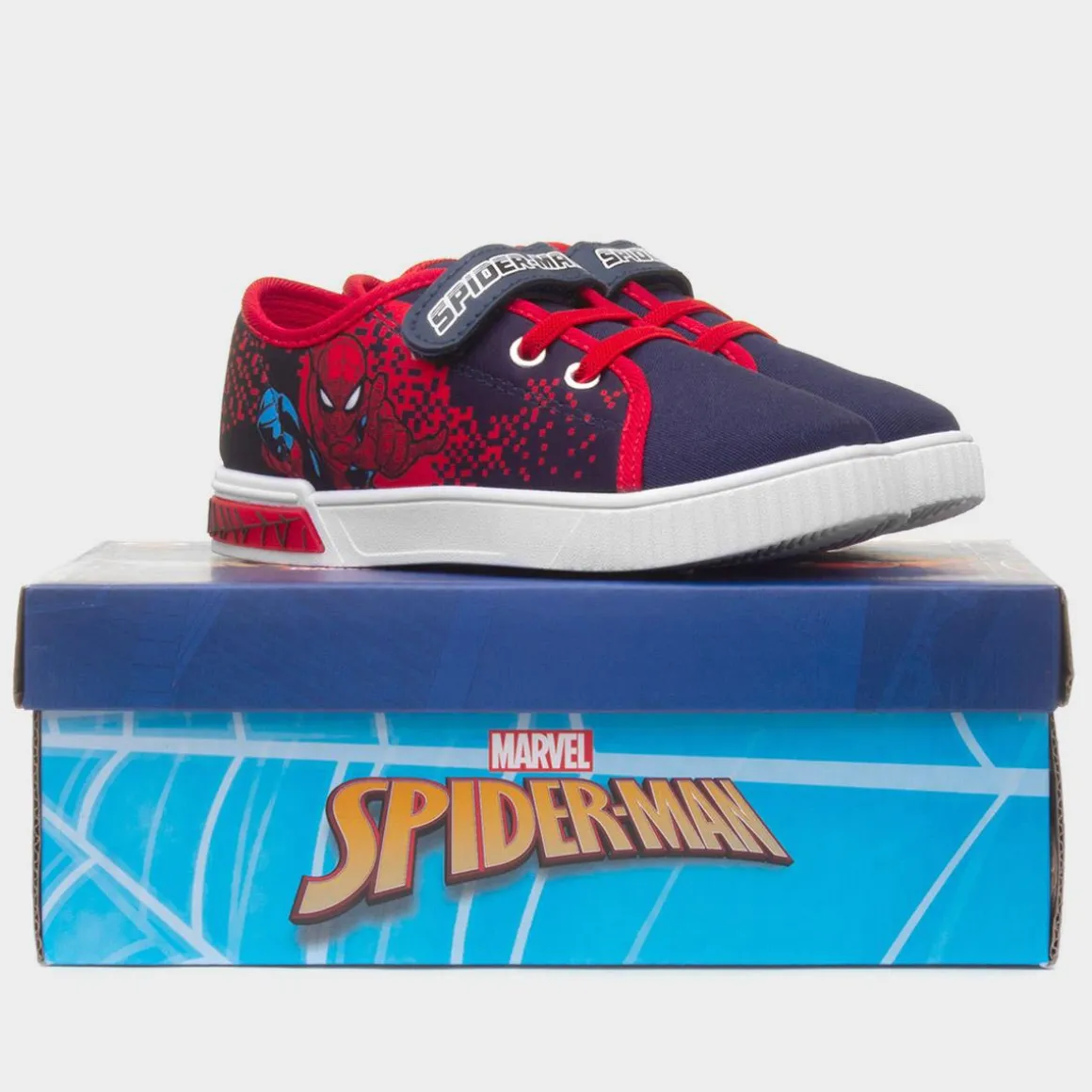 Spider-Man Catch Kids Navy Light Up Canvas