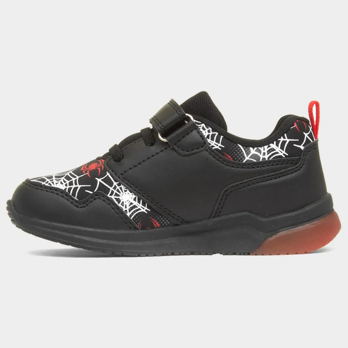 Spider-Man Kids Black Light Up Trainer