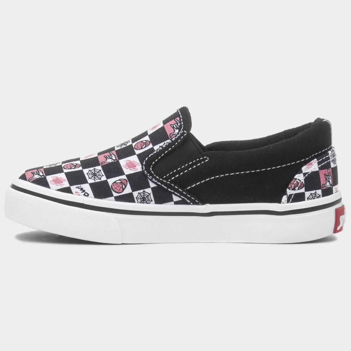 Spider-Man Kids Black Slip On Canvas
