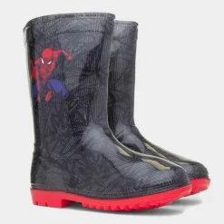 Spider-Man Kids Black Wellies