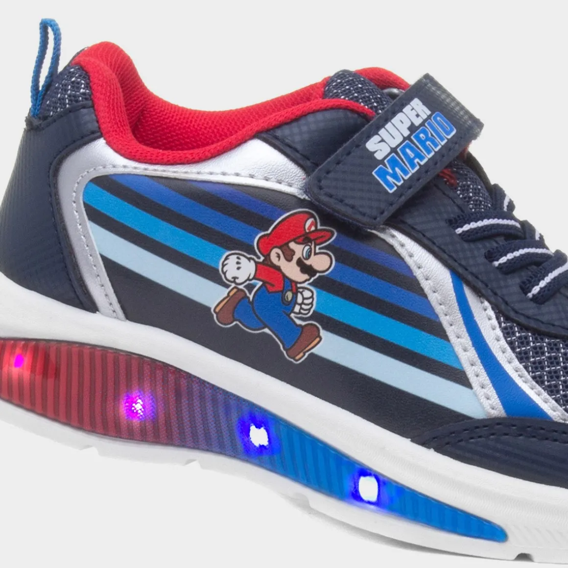 Super Mario Kids Navy Light Up Trainers