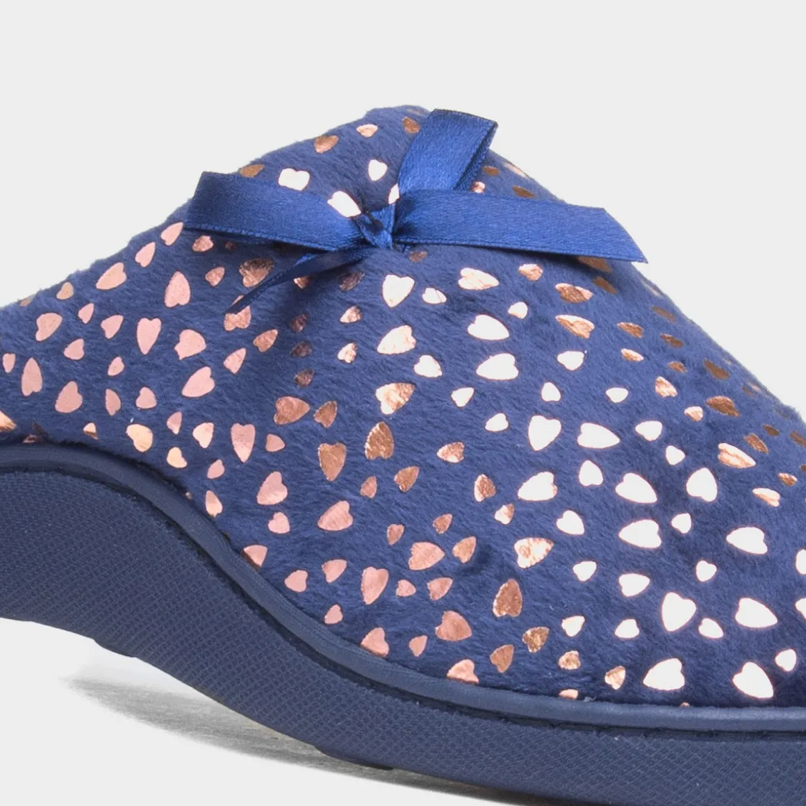 The Slipper Company Clara Womens Navy Mule Slipper