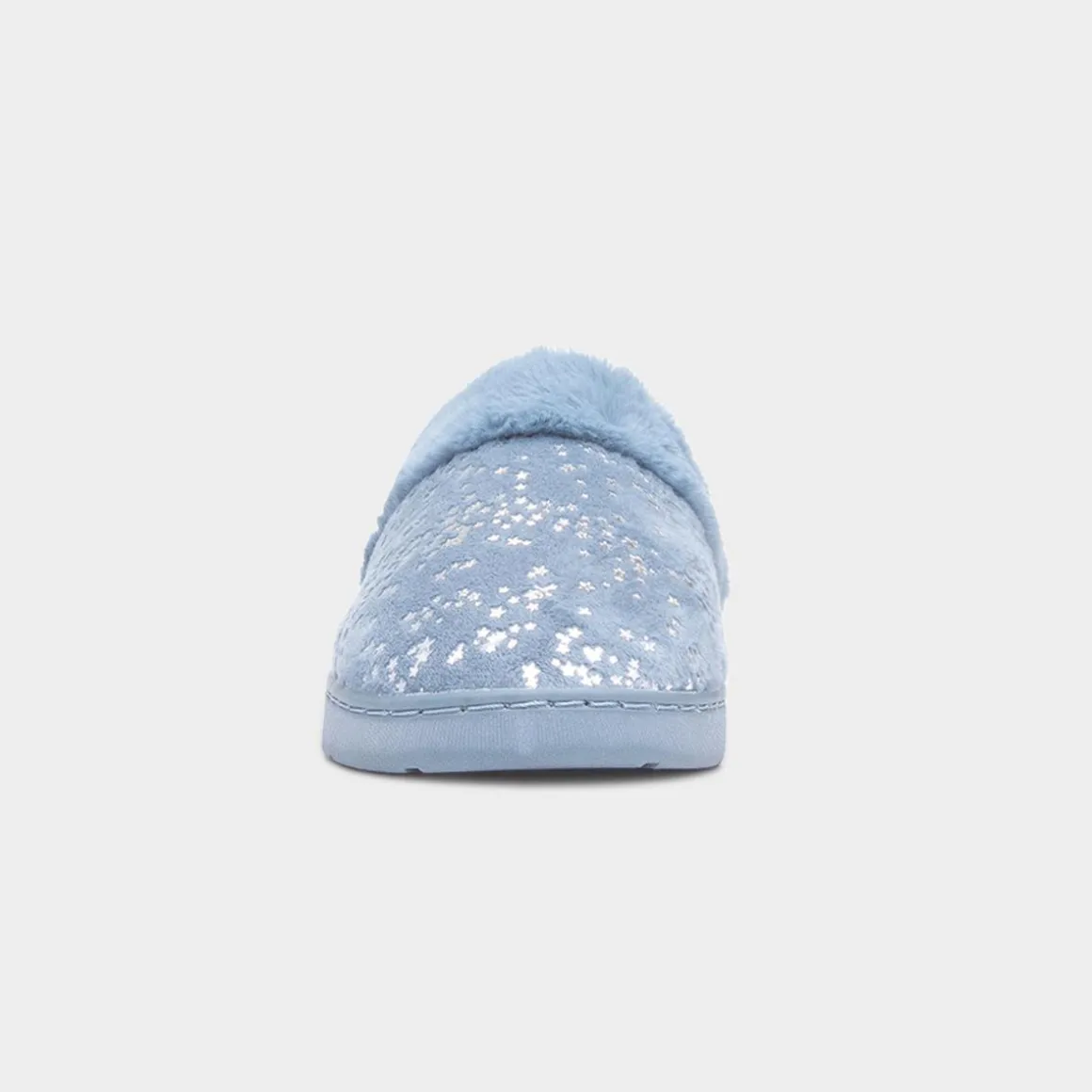 The Slipper Company Flora Womens Blue Mule Slipper
