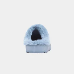 The Slipper Company Flora Womens Blue Mule Slipper