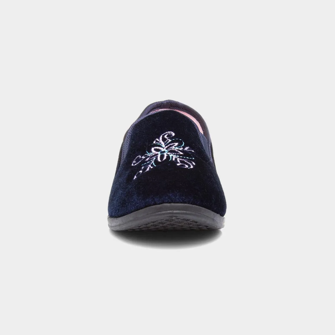 The Slipper Company Ida Womens Navy Twin Gusset