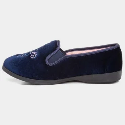 The Slipper Company Ida Womens Navy Twin Gusset