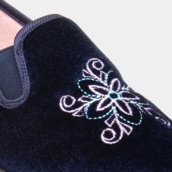 The Slipper Company Ida Womens Navy Twin Gusset