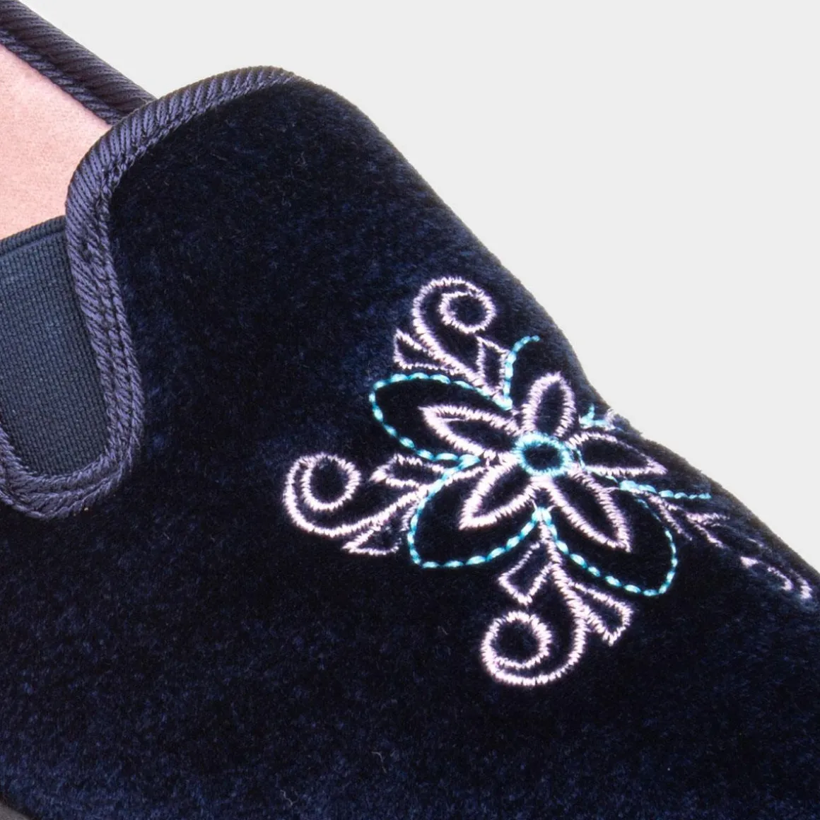 The Slipper Company Ida Womens Navy Twin Gusset