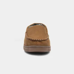 The Slipper Company Issac Mens Brown Moccasin