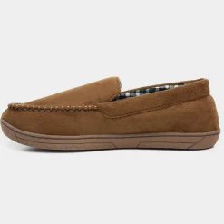 The Slipper Company Issac Mens Brown Moccasin
