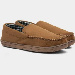 The Slipper Company Issac Mens Brown Moccasin