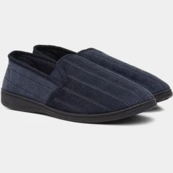 The Slipper Company Ivan Mens Navy Slipper