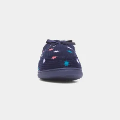 The Slipper Company Laurel Womens Navy Moccasin