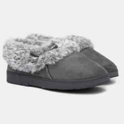 The Slipper Company Liza Womens Grey Full Slipper