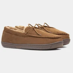 The Slipper Company Oscar Mens Tan Moccasin