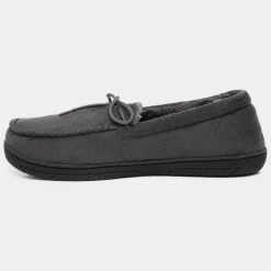 The Slipper Company Oscar Mens Grey Moccasin