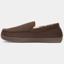 The Slipper Company Otis Mens Brown Moccasin